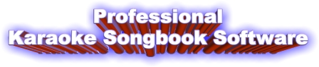 Professional Karaoke Music Book Deluxe Song Book Software